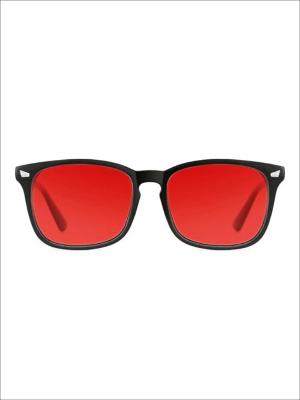 Blue Green Light Blocking Glasses Red Lens Square Frame Computer Gaming Screen